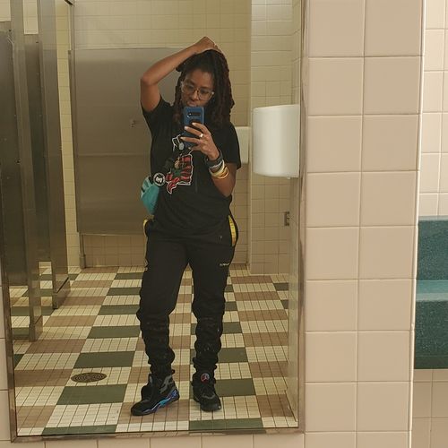 Customer photo review of IAMFIT Track Pants