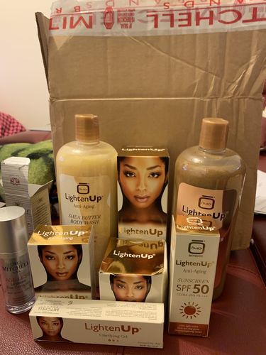 Customer photo review of LightenUp Anti-Aging Sunscreen SPF 50