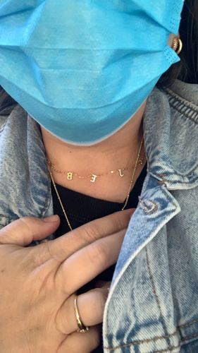 Customer photo review of The Original Letter Necklace