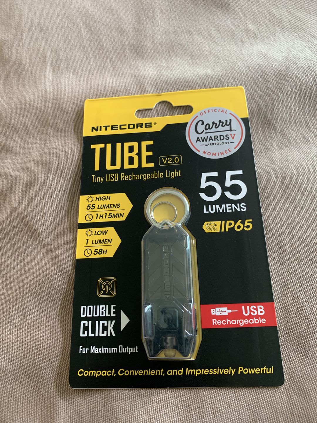 Customer photo review of Tube 2.0 - 55 lumens