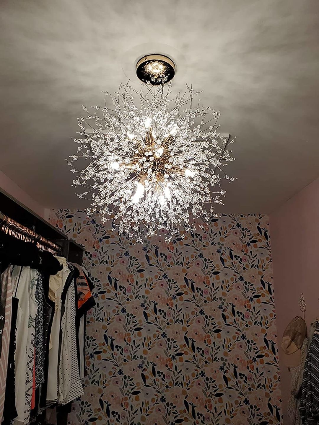 Customer photo review of Modern Crystal Sputnik Chandelier