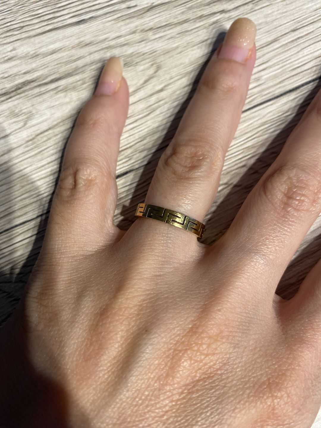 Customer photo review of Troja Ring | 18K vergoldet
