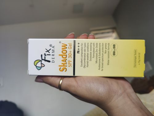 Customer photo review of FIXDERMA SHADOW SUNSCREEN SPF 30+ GEL