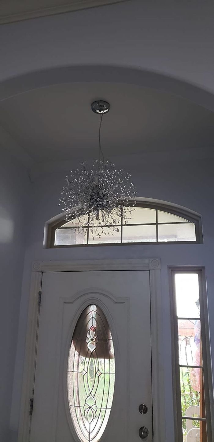 Customer photo review of Modern Crystal Sputnik Chandelier