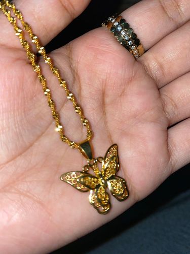 Customer photo review of 24K Gold Symbolic Necklaces