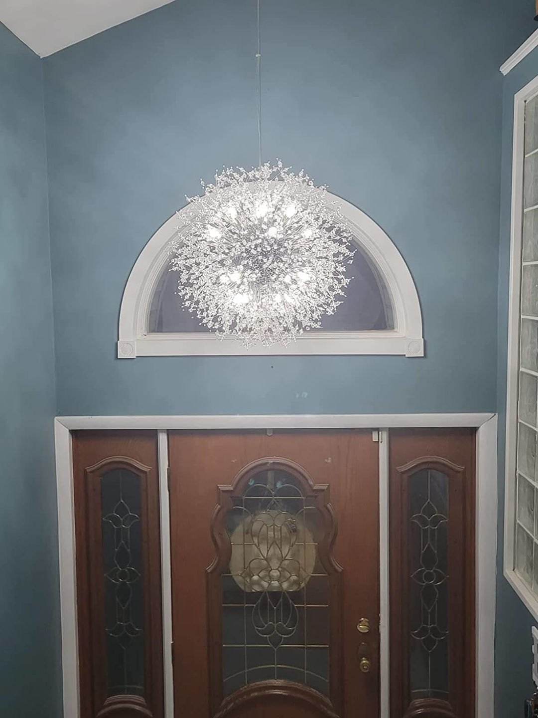 Customer photo review of Modern Crystal Sputnik Chandelier