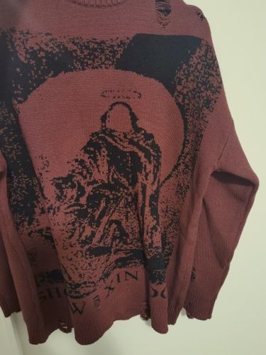 Customer photo review of Harajuku Style Ripped Knit Sweater