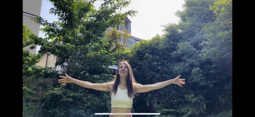 Customer photo review of Organic Cotton White Crop Tank Top