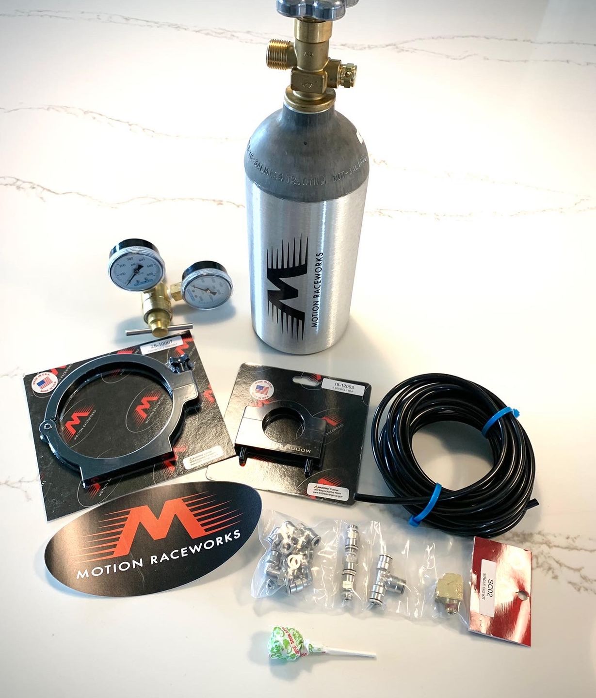 Customer photo review of Motion Raceworks SINGLE Wastegate Turbocharged CO2 Kit