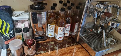 Customer photo review of Macadamia Coffee Syrup