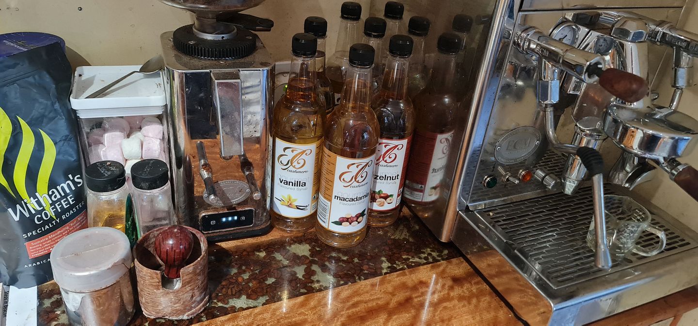 Customer photo review of Macadamia Coffee Syrup