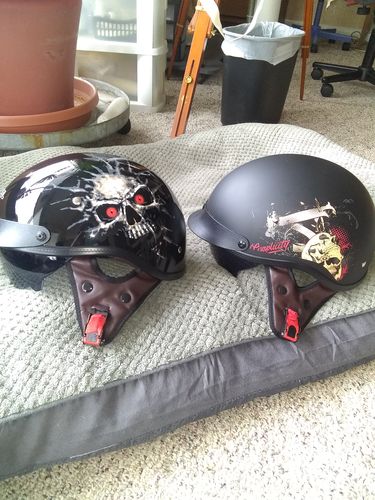 Customer photo review of Premium Retro Motorcycle Helmet
