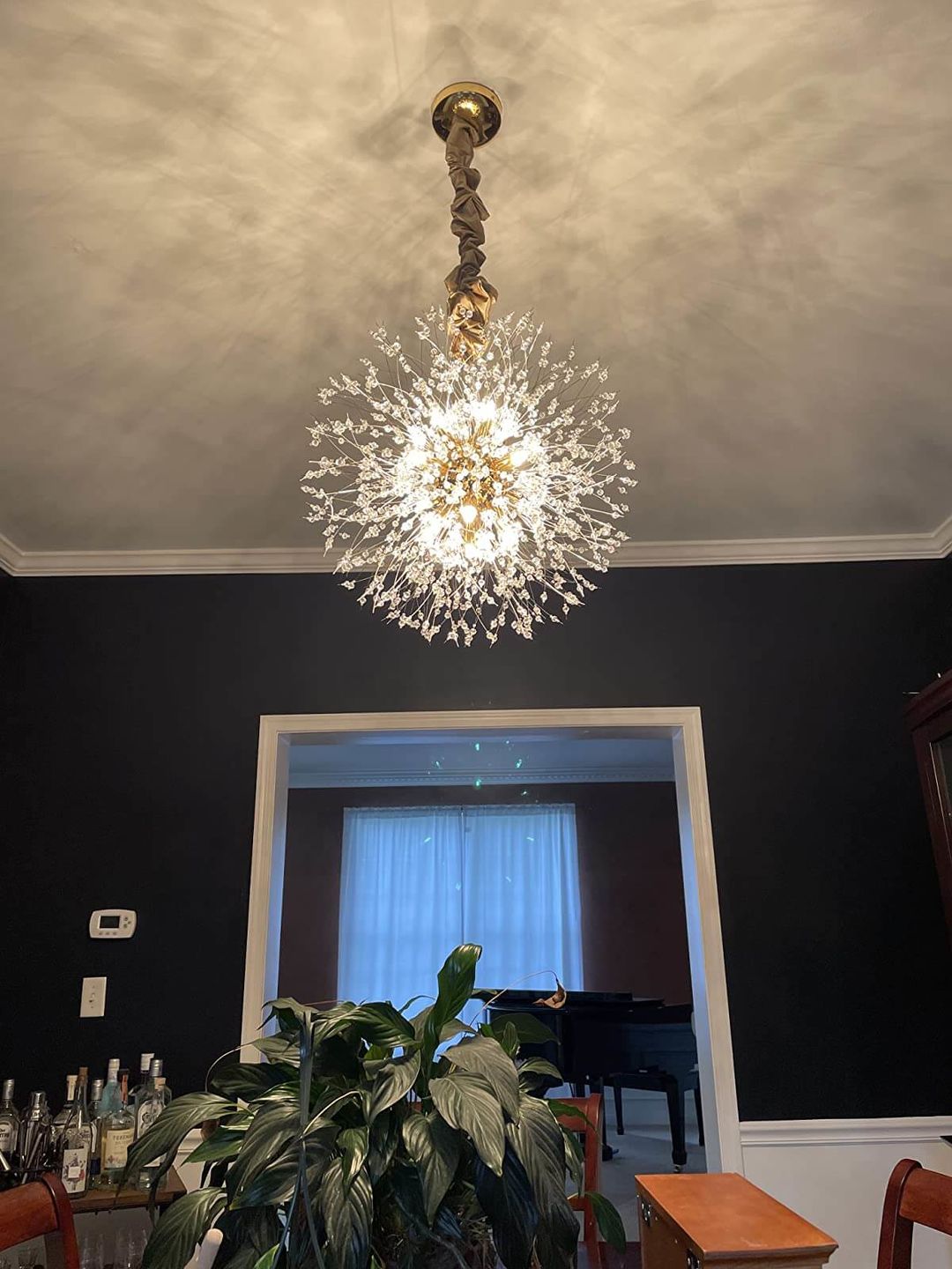 Customer photo review of Modern Crystal Sputnik Chandelier
