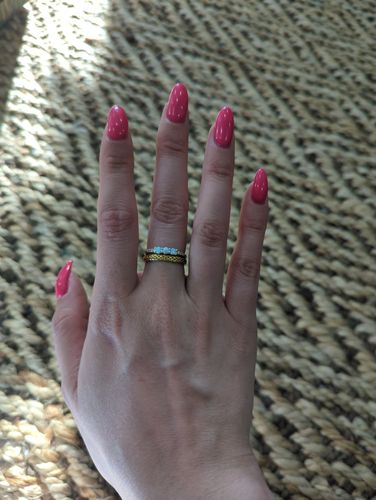 Customer photo review of Gold Woven Ring