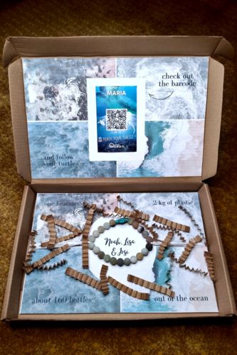Customer photo review of "Turtle" tracking bracelet