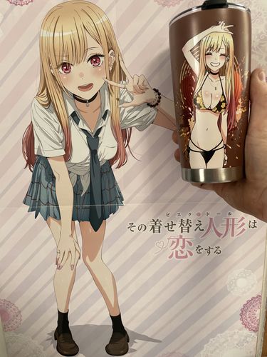 Customer photo review of Anime Waifu Girl Marin Kitagawa Tumbler Cup Custom Sono Bisque Doll wa Koi wo Suru Car Accessories