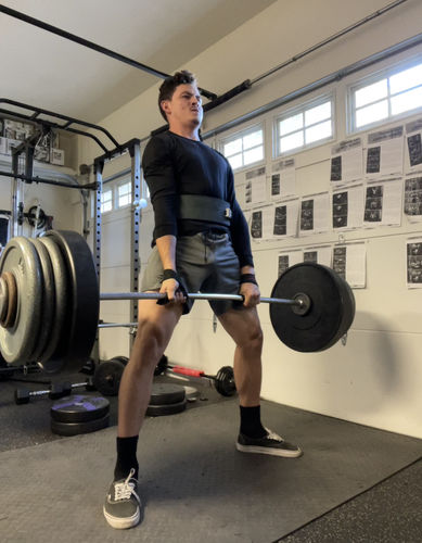 Customer photo review of PR Powerlifting 13mm Belt w/ Lever Buckle - Grey/Black