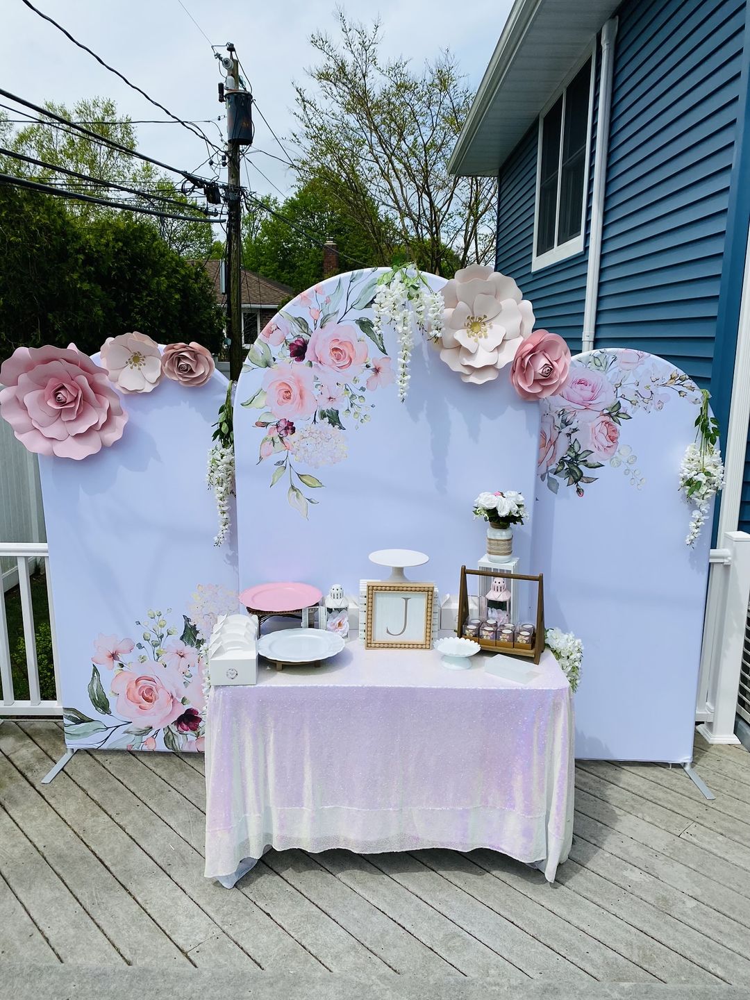 Customer photo review of Chiara Backdrop Wall Set, Arched Wall Set Birthday&Baby Shower&Wedding Party Decoration