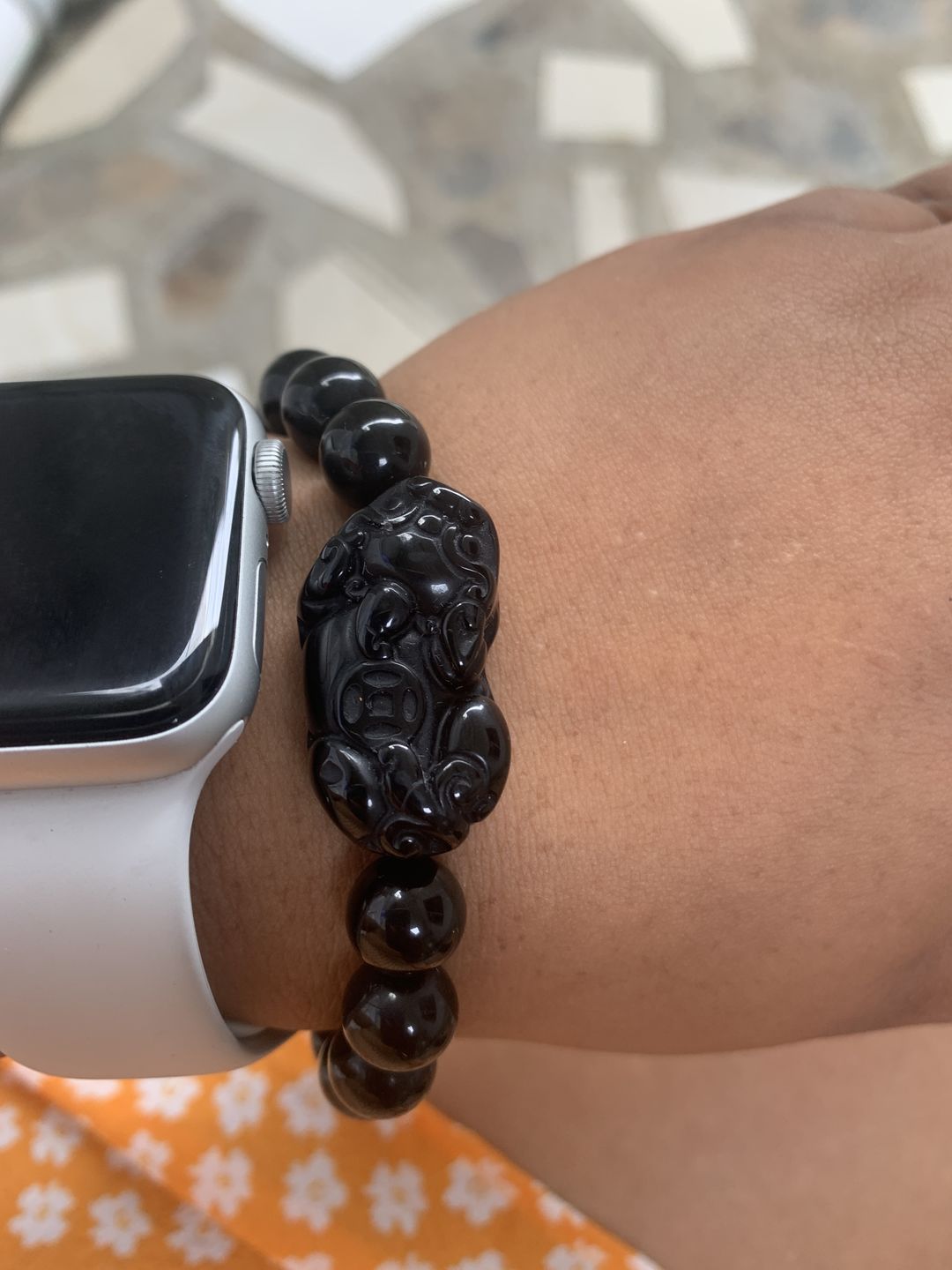 Customer photo review of Pi Yao Obsidian Wealth Bracelet