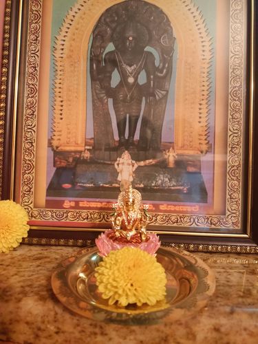 Customer photo review of Small Brass Puja plate -2 inch