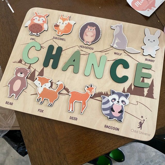 Customer photo review of Woodland Name Puzzle