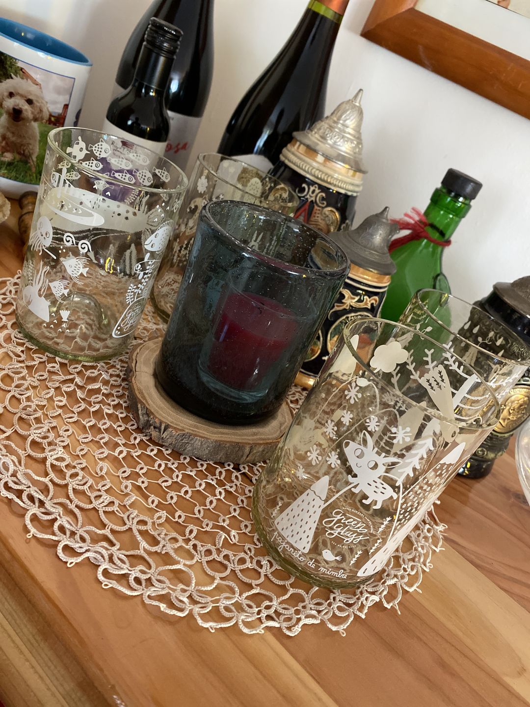 Customer photo review of Flora & Fauna Juego de 4 Vasos