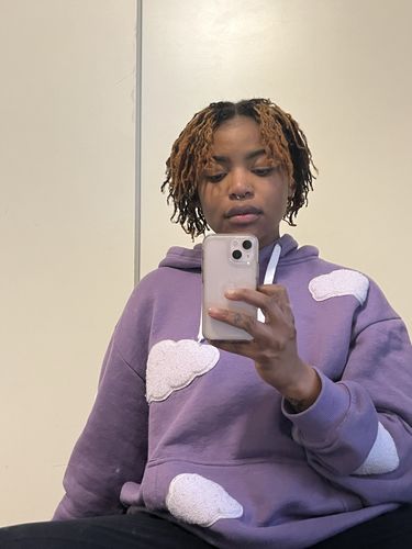 Customer photo review of Lavender Cloud Hoodie