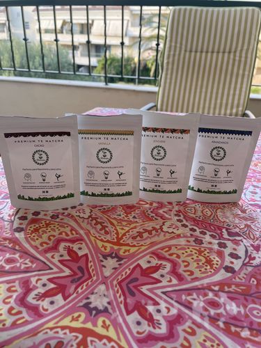 Customer photo review of Premium Té Matcha 100% Orgánico - Pack 5 Sabores