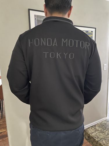Customer photo review of Honda Motor Fleece Zipper Jacket (Black)