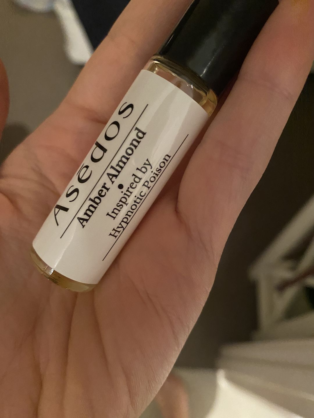Customer photo review of AMBER ALMOND PERFUME OIL