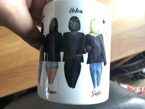 Customer photo review of 6 Best Friends with Names Mug