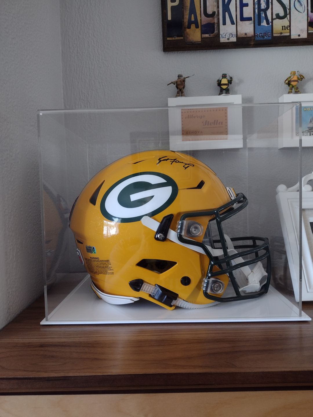 Customer photo review of Acrylic Full Size Football Helmet Display Case - Clear (V44/A002)