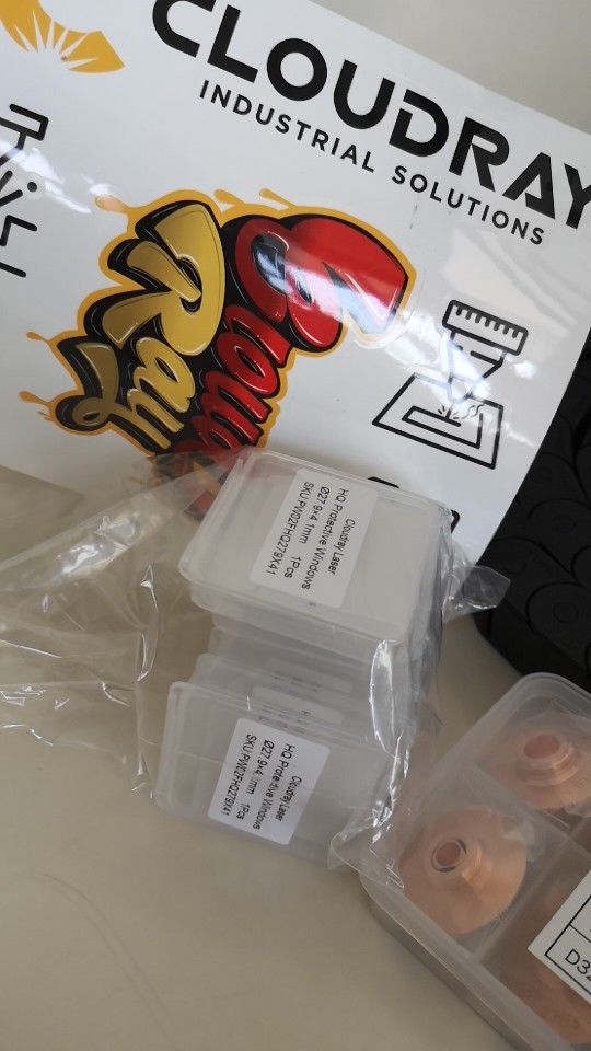 Customer photo review of Cloudray HC JGS1 Fused Silica Fiber Laser Protective Windows