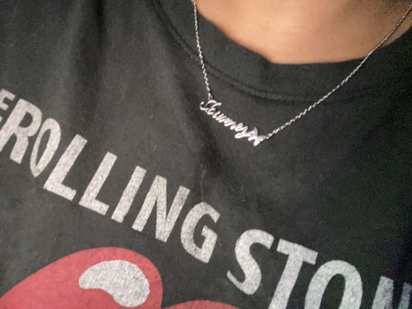 Customer photo review of Butterfly Name Necklace