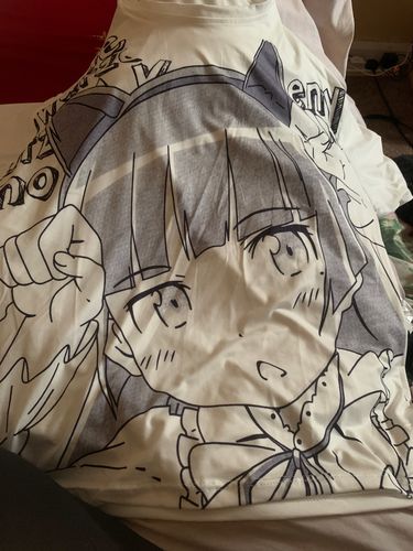 Customer photo review of Harajuku Style Kitty Anime Girl Tee