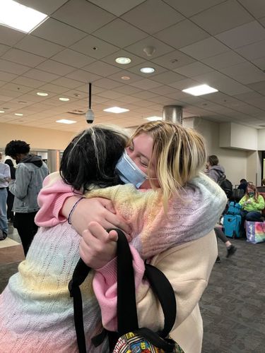 Customer photo review of Cream Flame Cardigan