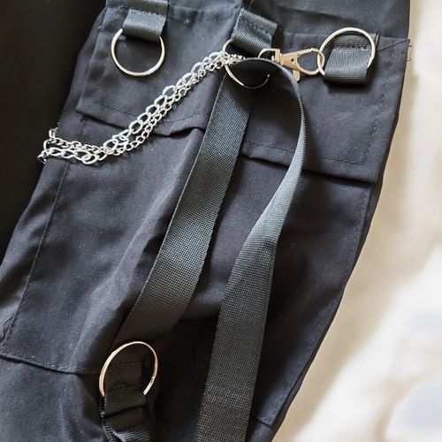 Customer photo review of Harajuku Style Chained Cargo Pants