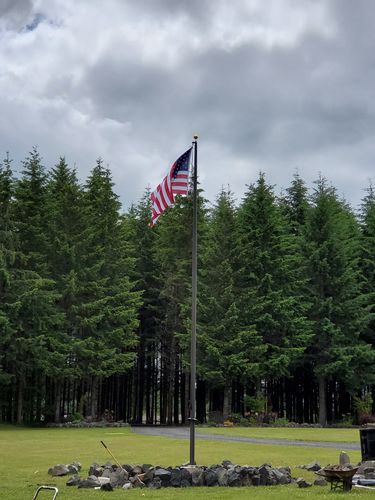 Customer photo review of 30 ft. Commercial Flagpole with External Rope Halyard Rated At 86 mph