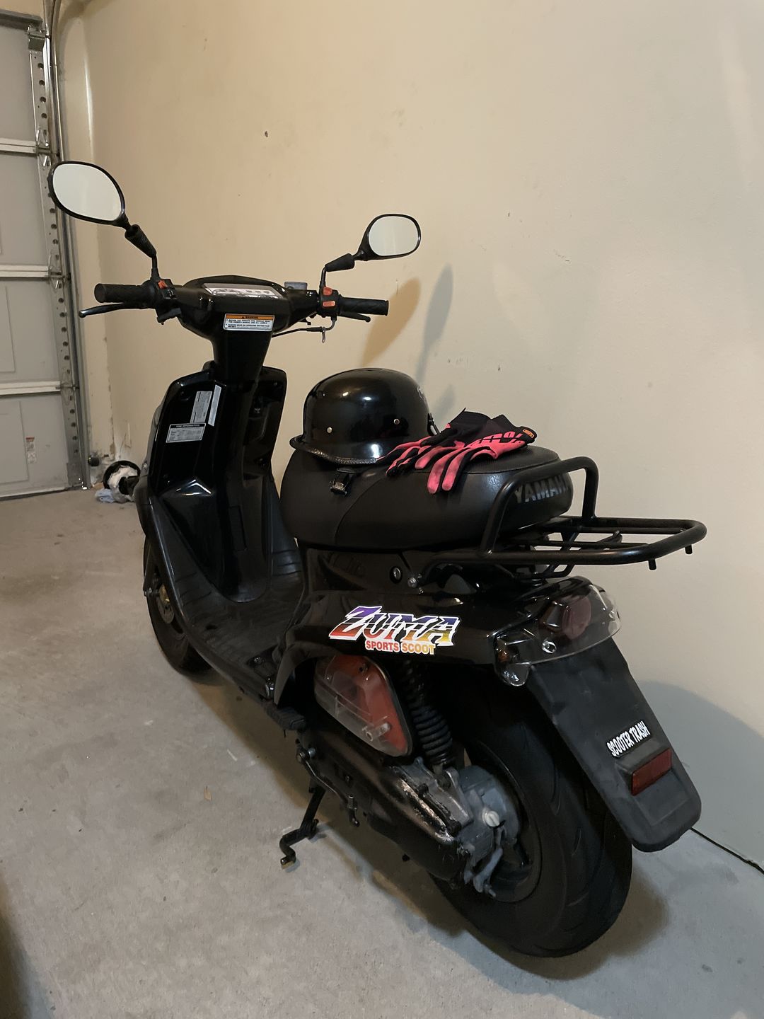 Customer photo review of Mayan Style Half Helmet - Gloss Black
