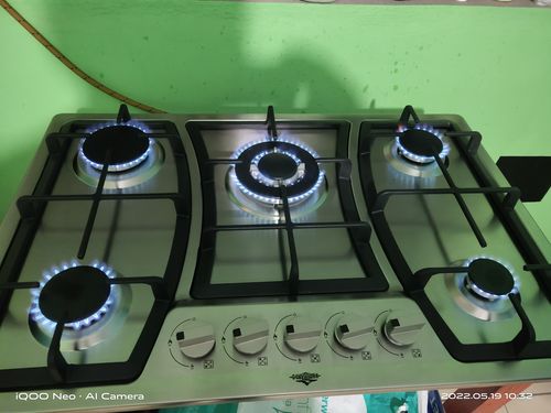 Customer photo review of Parrilla de Gas Empotrable 5 Quemadores Acero Inoxidable