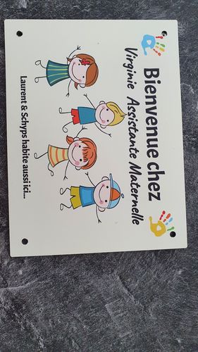 Customer photo review of Bienvenue chez - Entrée-Pancarte de porte