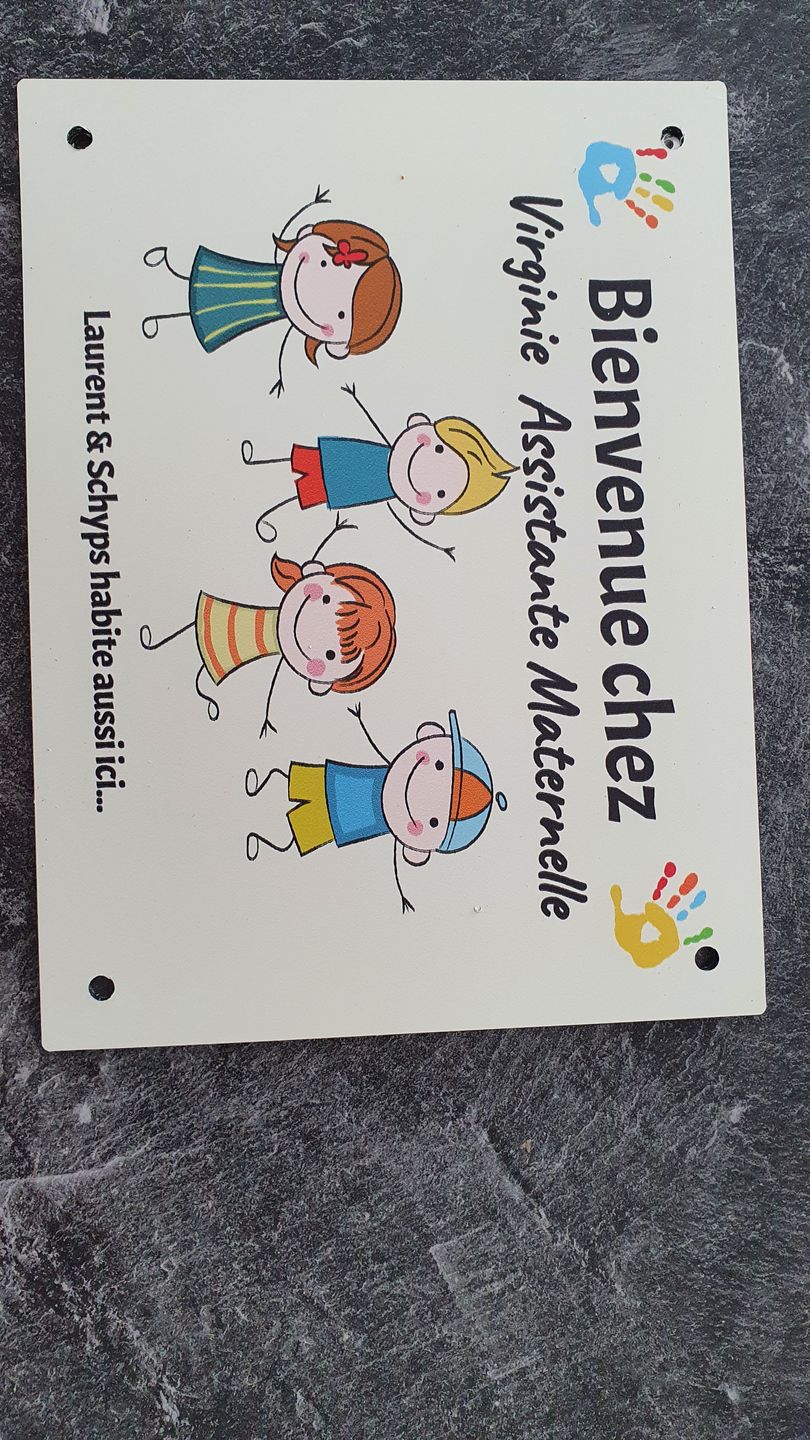 Customer photo review of Bienvenue chez - Entrée-Pancarte de porte