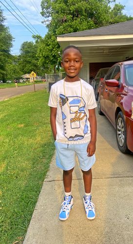 Customer photo review of Jordan 6 UNC DopeSkill T-Shirt Number No.6 Graphic