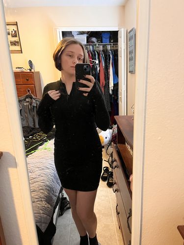 E. D. review of Long Sleeve Zip Up Dress image 1 out of 1