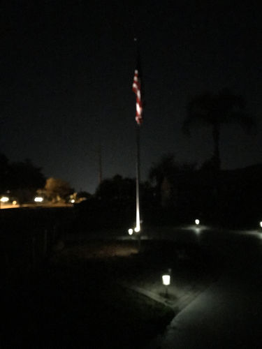 Customer photo review of 20 ft. Commercial Aluminum Flagpole with External Rope Halyard rated at 85mph