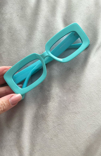 Customer photo review of Chunky Rectangle Sunglasses