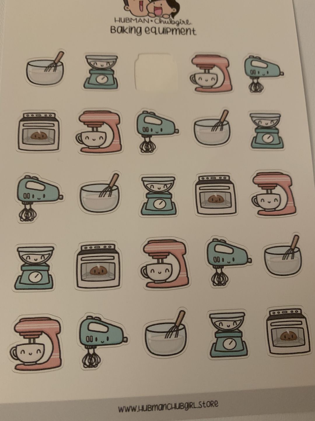 Customer photo review of Baking Equipment Planner Stickers