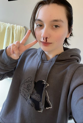 Customer photo review of Divine Dogs Hoodie