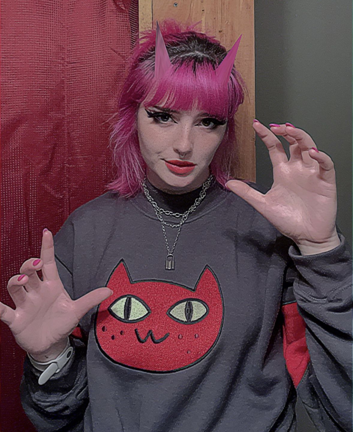 Customer photo review of Cat Sweater