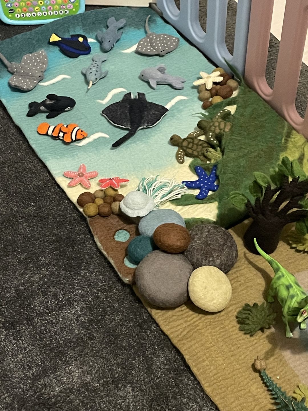 Customer photo review of Large Sea and Rockpool Play Mat Playscape
